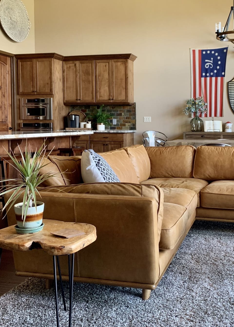 Genuine leather sofa from Article. 