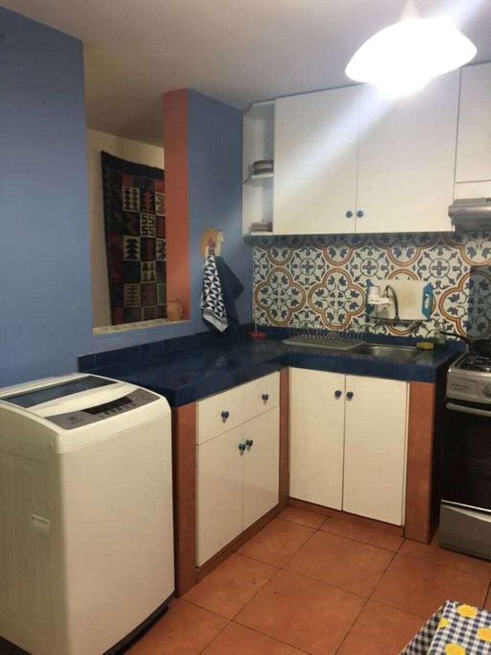 washing machine in the kitchen