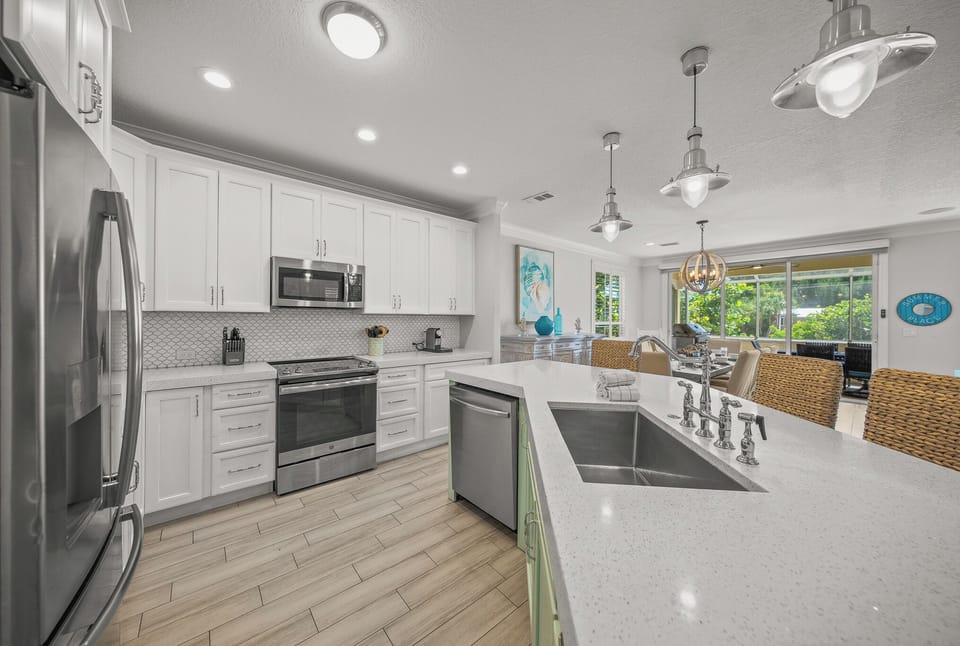 Spacious kitchen ready for family meals