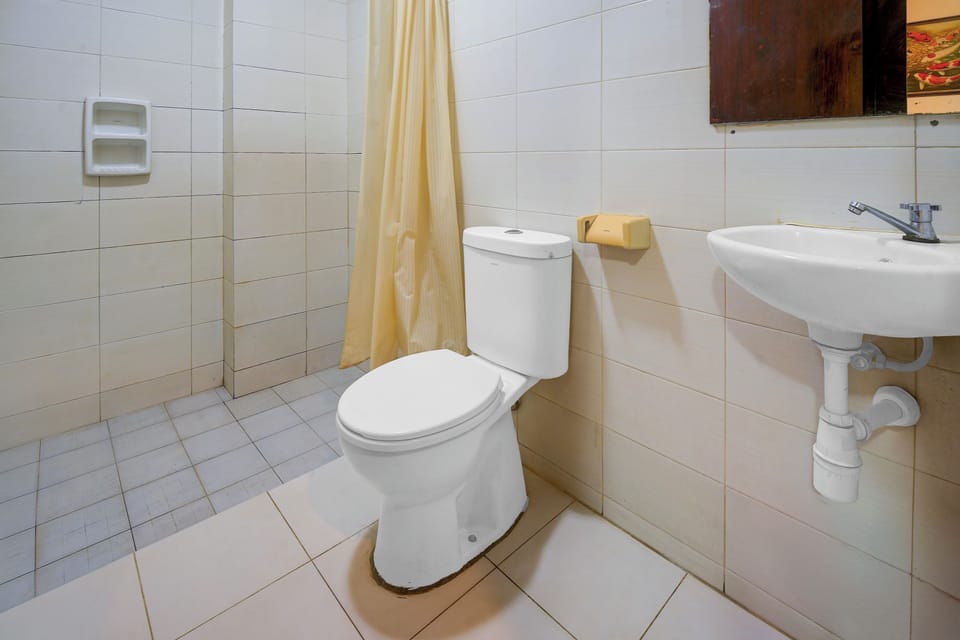 Shower, slippers, towels