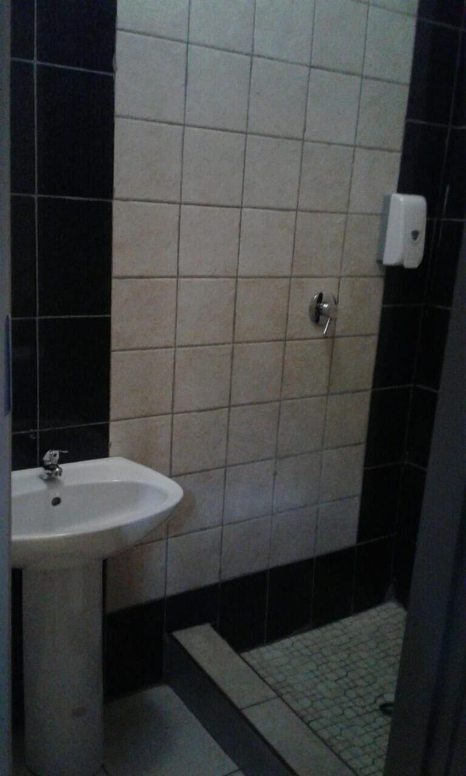Shower, towels, soap, shampoo