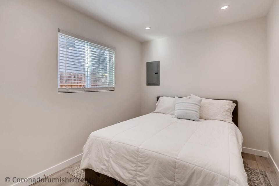 After running on the beach, relax in the plush comfortable queen bed 