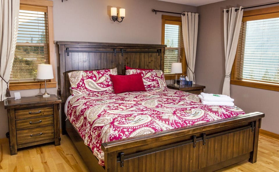 The Master Bedroom, Main floor, King size Stearns & Foster mattress.