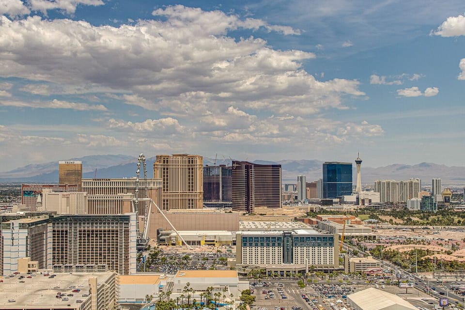Actual views from balcony facing High Roller and Stratosphere area