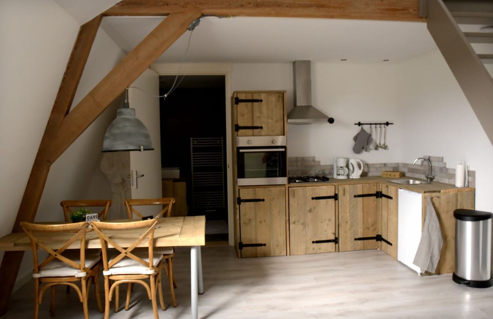 Standard Apartment (Stalkamer 1) | Private kitchen | Full-size fridge, microwave, oven, stovetop