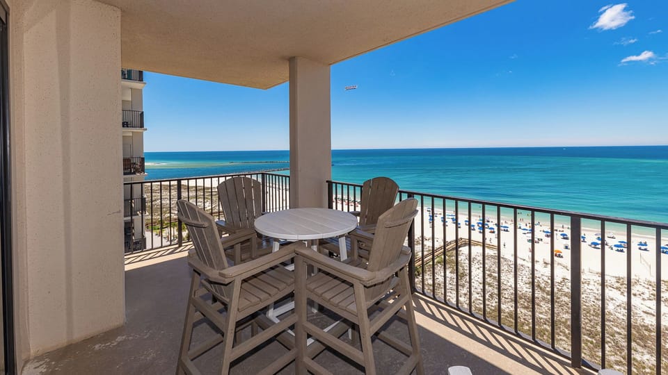 Your balcony offers a peaceful spot to sip morning coffee while the gulf breeze cools your skin
