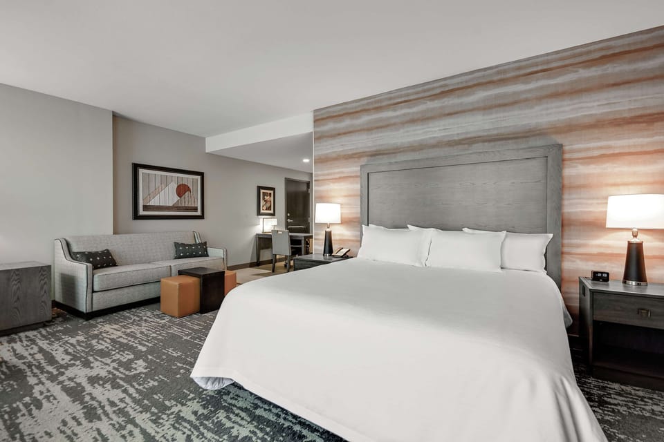 In-room safe, desk, laptop workspace, iron/ironing board