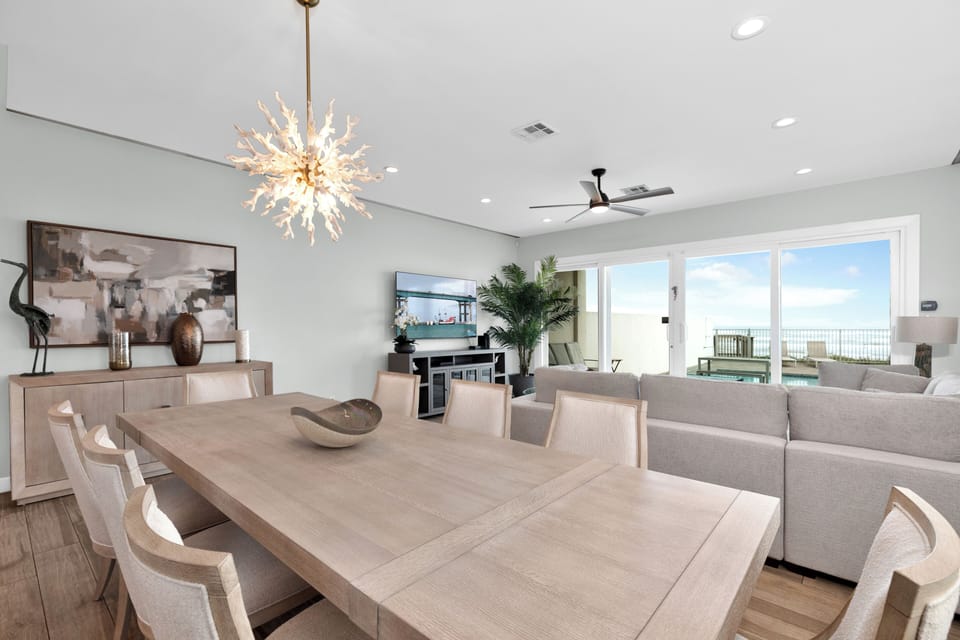 The open concept floor-plan allows you and your guests to flow through the kitchen, dining area, and living room