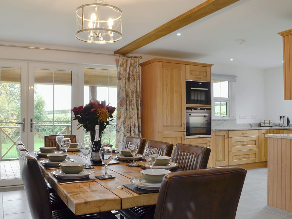Charming dining area | Lakeside Lodge, near Rhayader