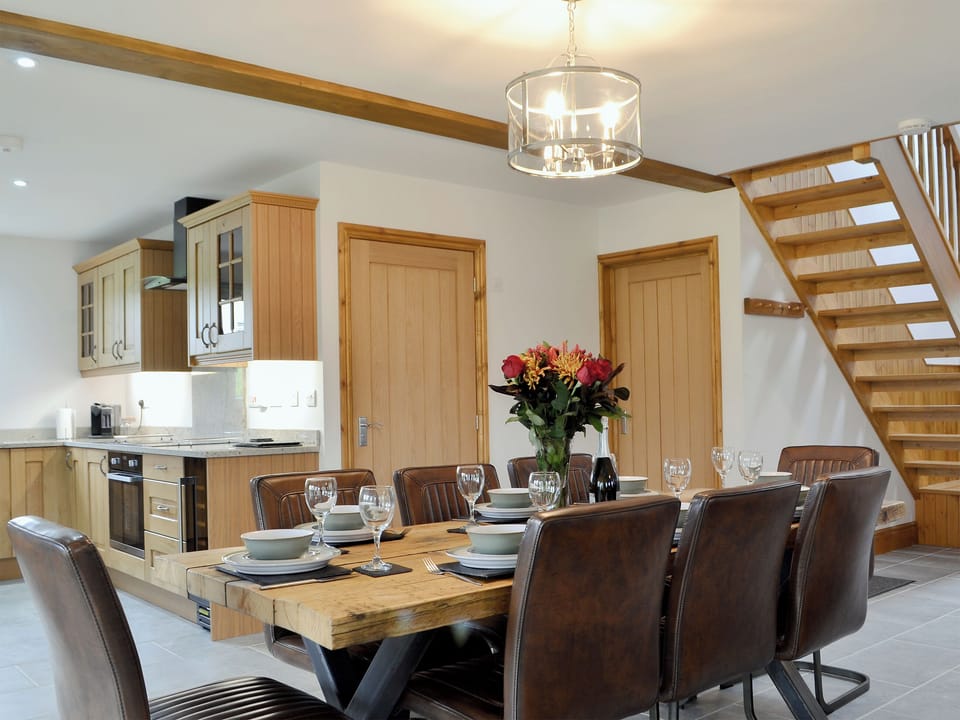 Well presented dining area | Lakeside Lodge, near Rhayader