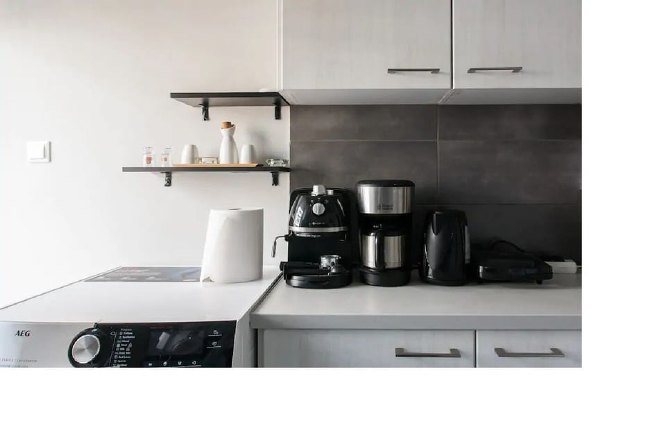 All the necessary appliances plus dryer machine.