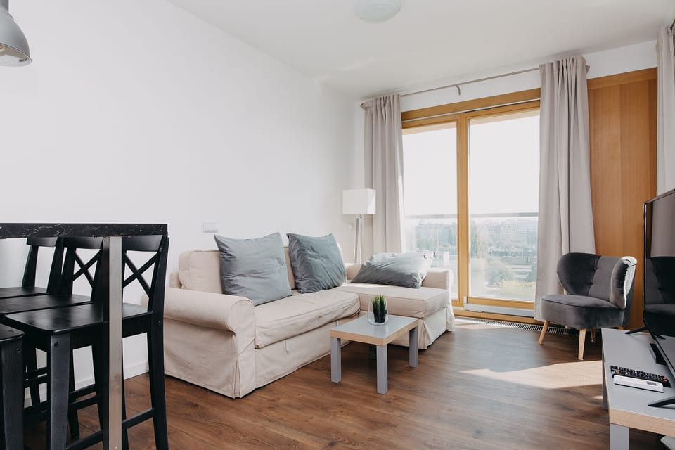 Exclusive Apartment, City View | Living room | Flat-screen TV