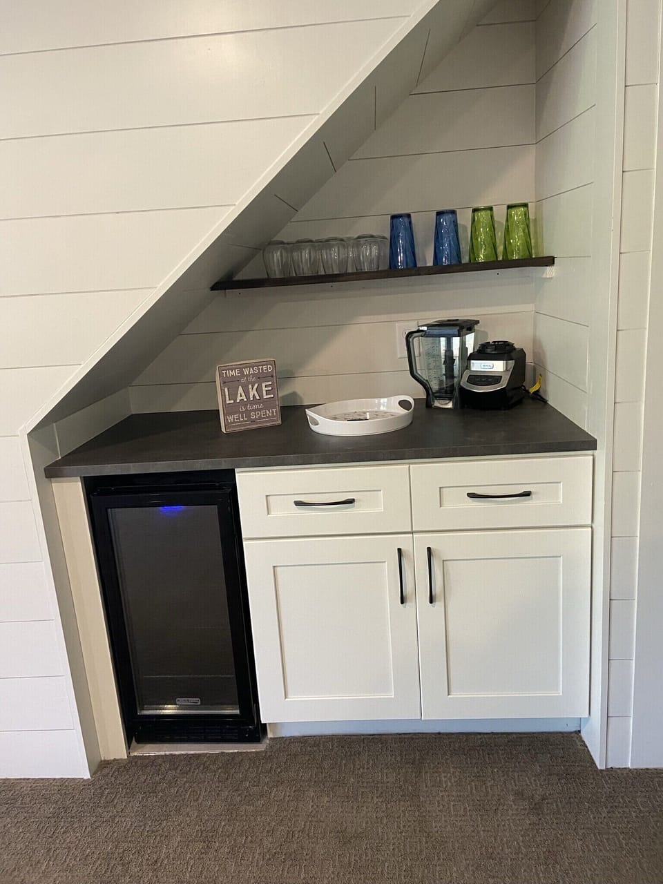 Downstairs drink station