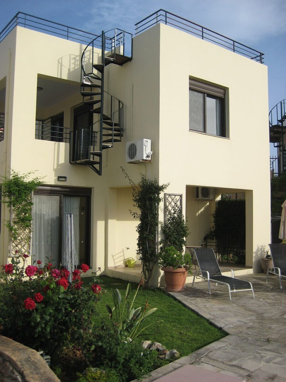 Private garden containing a mixture of plants