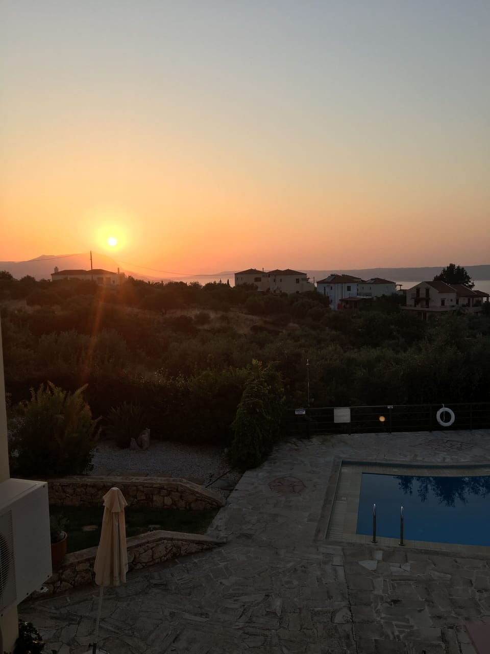 Sunset view from balcony