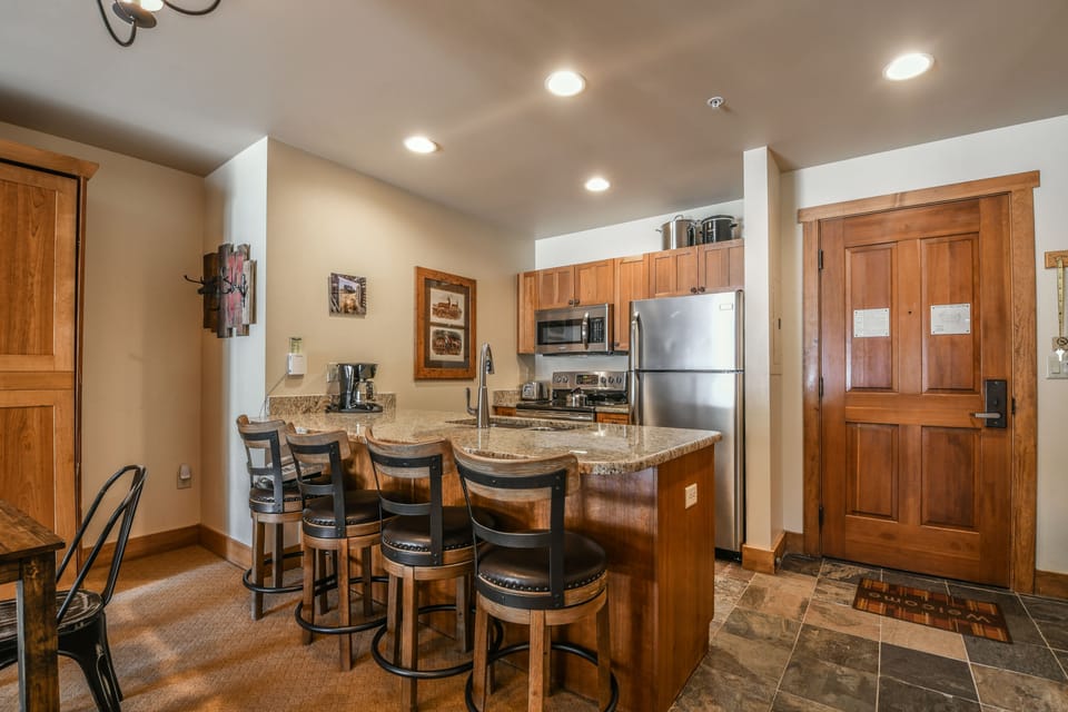 Kitchen with a breakfast bar