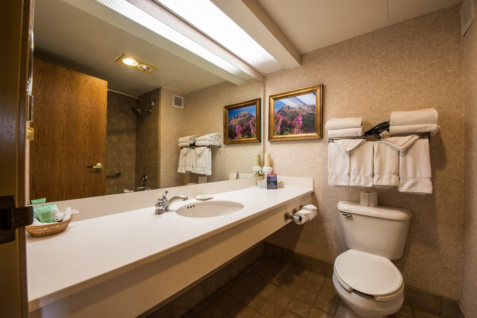 Get ready for your day in the bathroom.