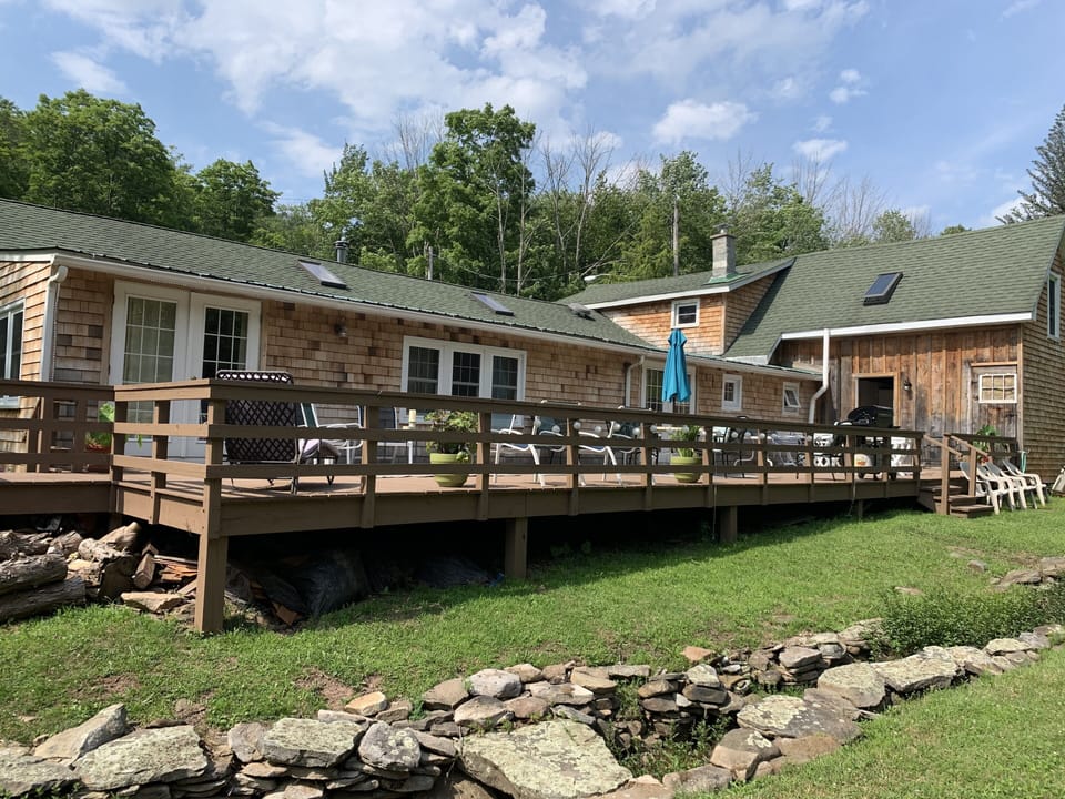 View of 50 foot deck on back of house 