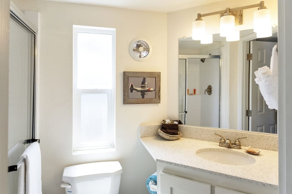 The shower and bath