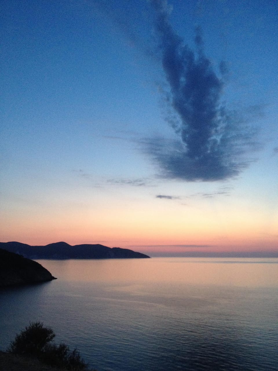 Sunset at Myrtos beach