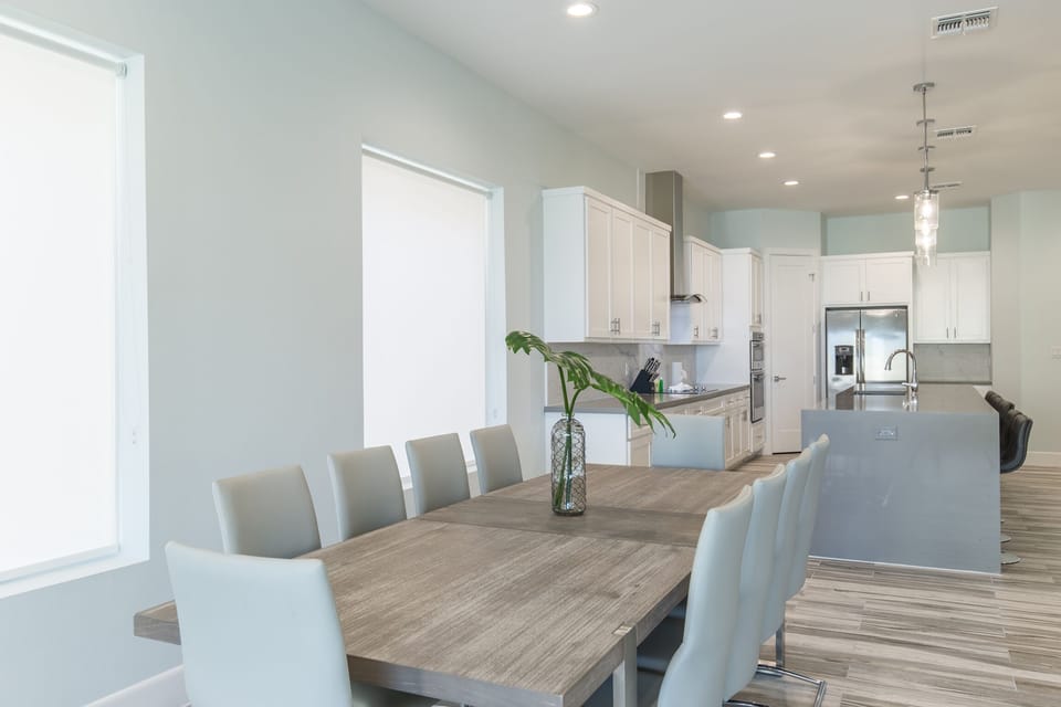 Dining area with ample seating for 10.