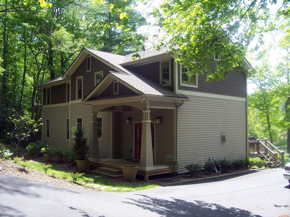 The front of the home.
