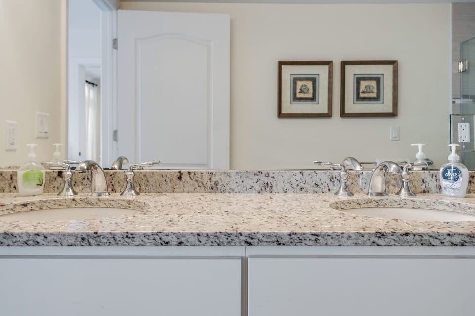Double bowl sink in Master bath