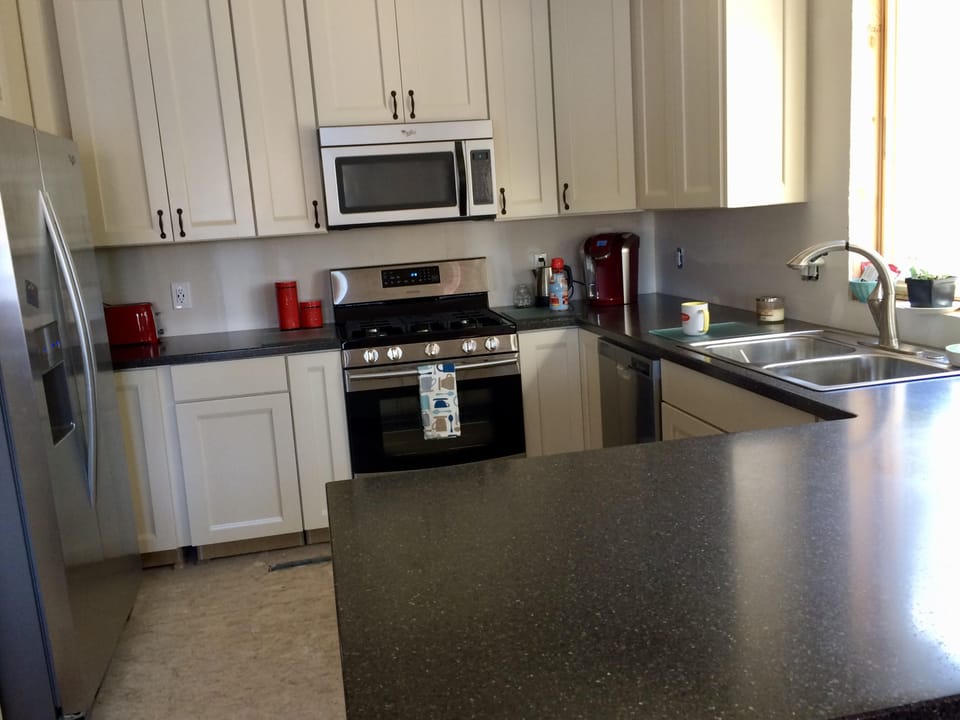 Kitchen - counter sits 3-4 easily 

Equipped to fulfill all your culinary needs.