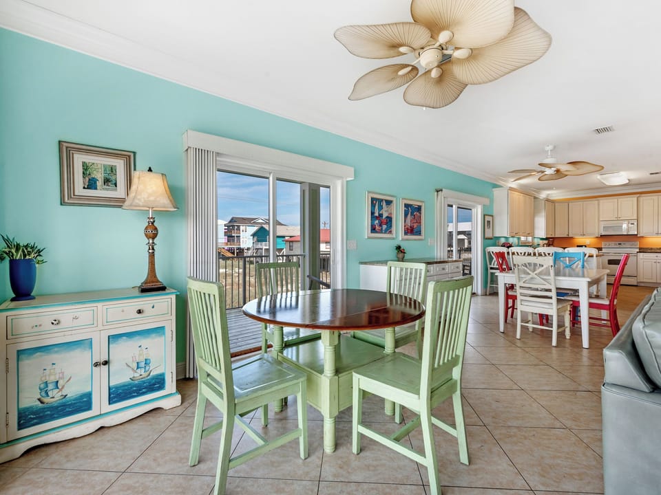 2 tables in dining area