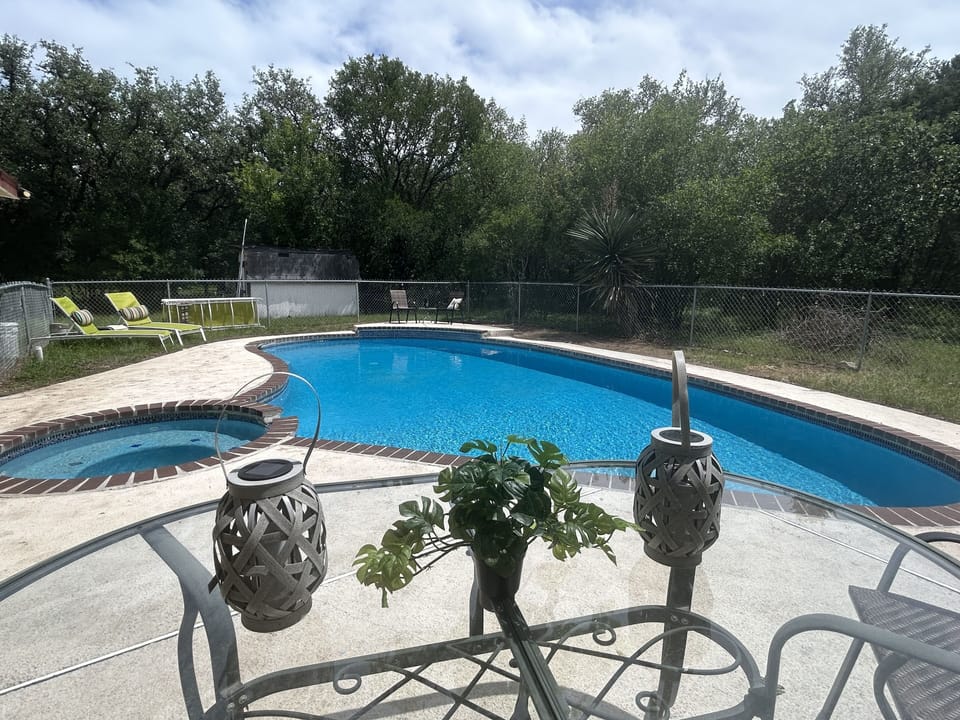 Come cool down in our gorgeous blue pool & let the cares from your day melt away