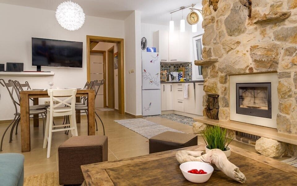 Panoramic Villa, Sea View | Living area | Flat-screen TV, DVD player