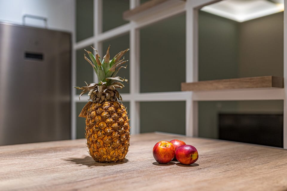 Family Villa, Sea View | Private kitchen | Fridge, microwave, oven, stovetop