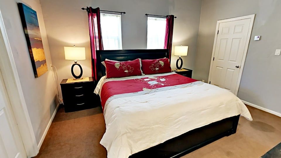 Bedroom with King Bed and TV
