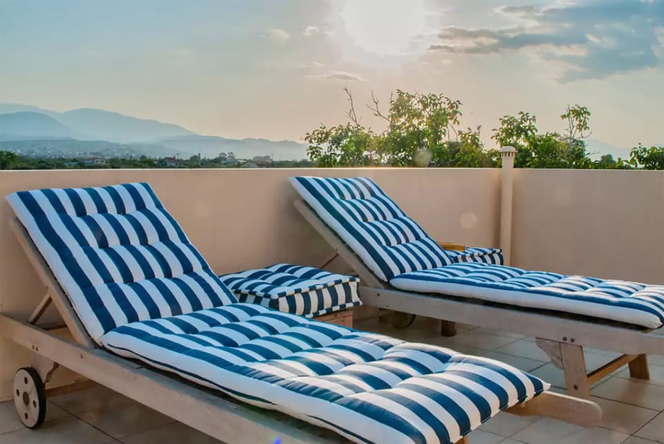 The sun always shines on the roof top terrace