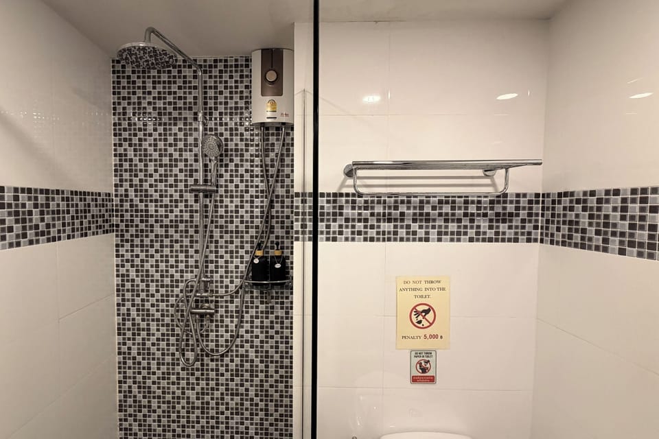 Deluxe Double Room, 1 King Bed | Bathroom | Shower, rainfall showerhead, free toiletries, hair dryer (on request)