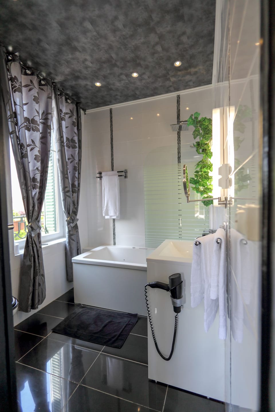 chambre Saphir | Bathroom | Free toiletries, hair dryer, towels, soap