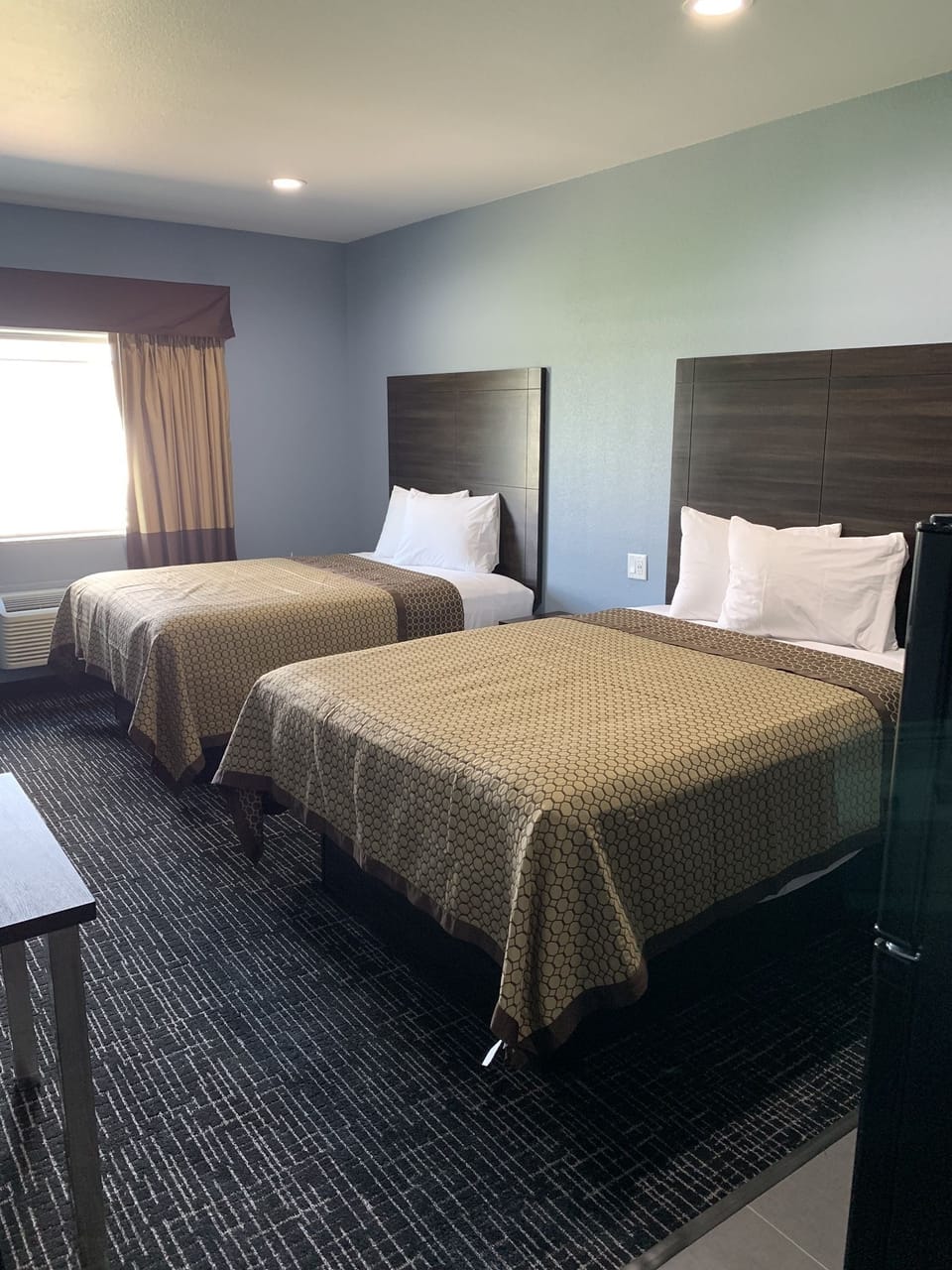 Basic Double Room, 2 Queen Beds | Blackout drapes, soundproofing, iron/ironing board, free WiFi