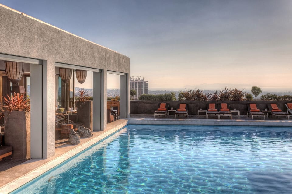 President Hotel Roof top is a great place for either a swim or a first drink. 