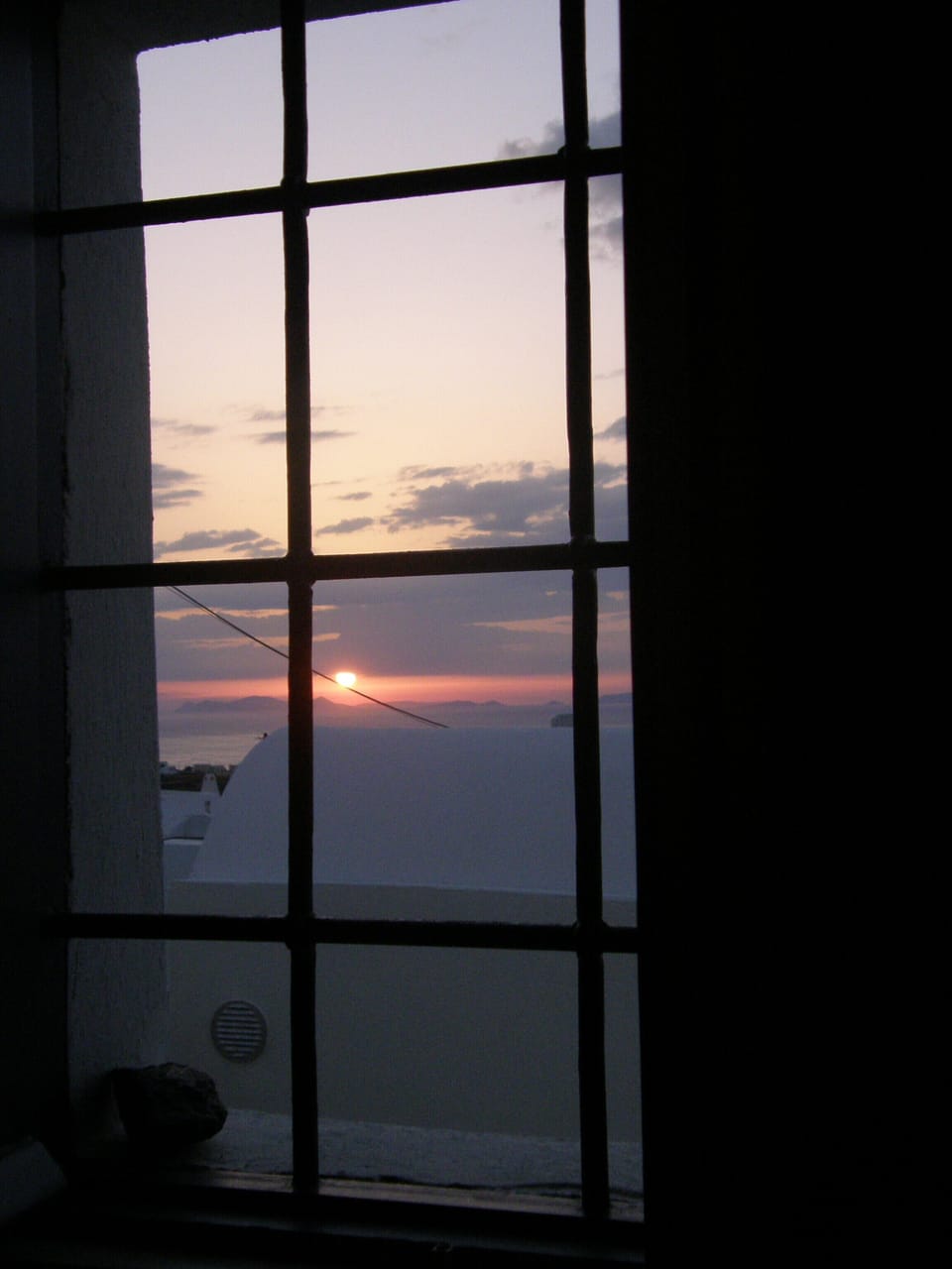 Sunset view from inside