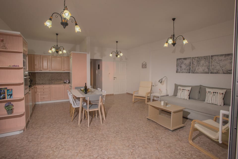 spacy living room and kitchen