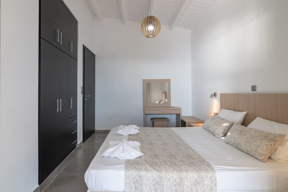 Comfortable bedroom of incredible sea view villa,Private pool,Tavern,Plakias,Crete