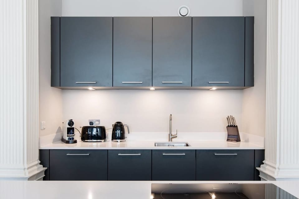Apartment (1 Bedroom) | Private kitchen | Full-size fridge, oven, coffee/tea maker, electric kettle