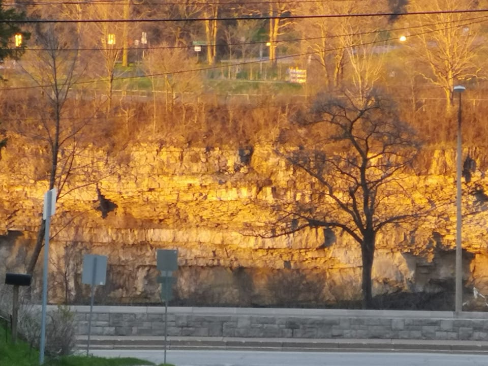 Gorgeous sunset on Niagara Gorge viewed from front porch.