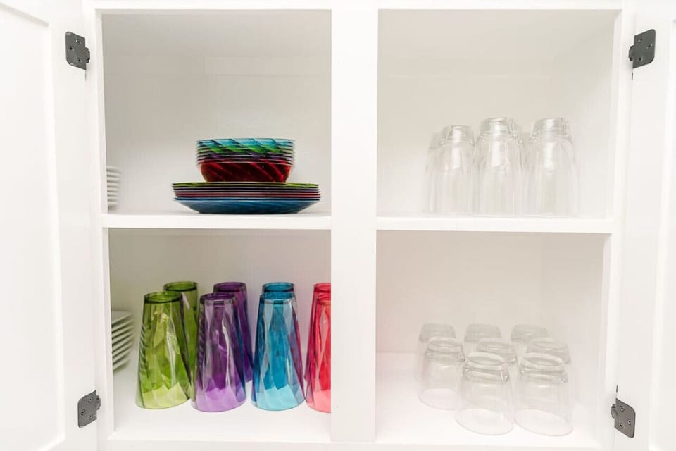 Meal prep made easy—enjoy storage containers, cookware, and kitchen essentials in Turtle-y Awesome, your Casa Del Mar Galveston condo.