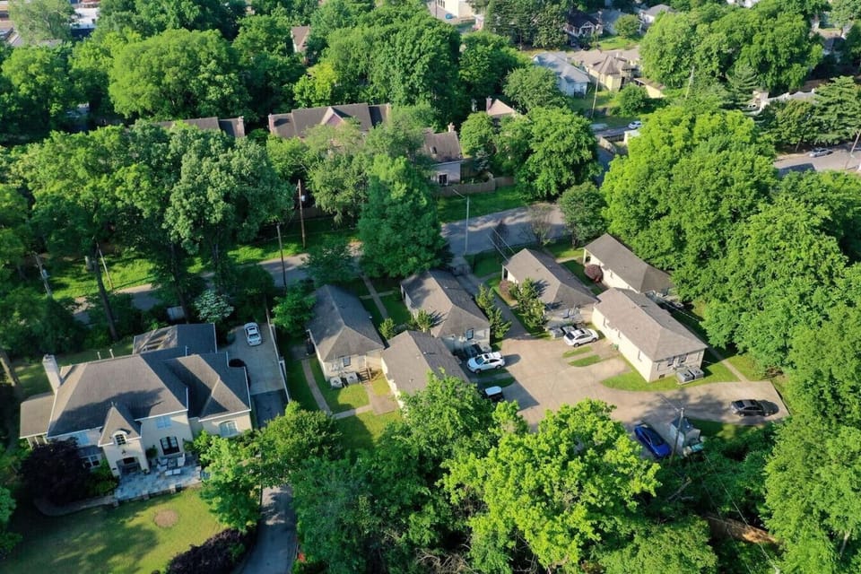 This a view from the air right above! Your cottage is in the little community of 6 buildings to the right of the massive house ; )