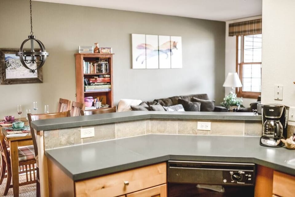Light and bright Condo with open floor plan on the ground floor.