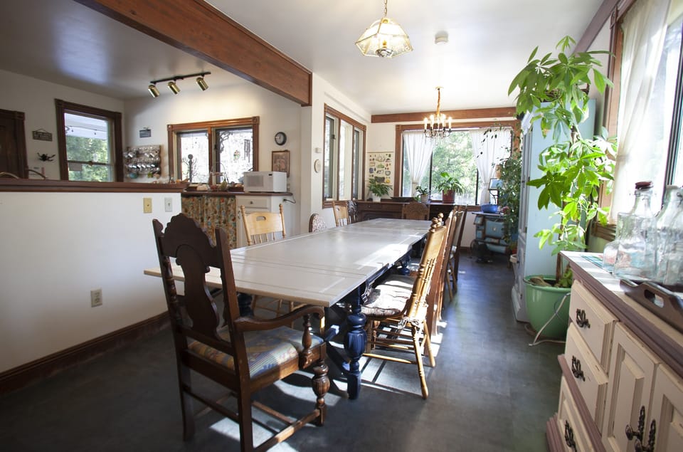 Dining area from laundry area closet