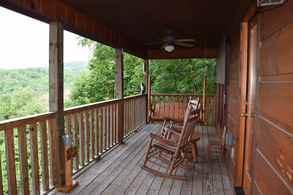 Upper Deck with Rockers, Swing, and a View