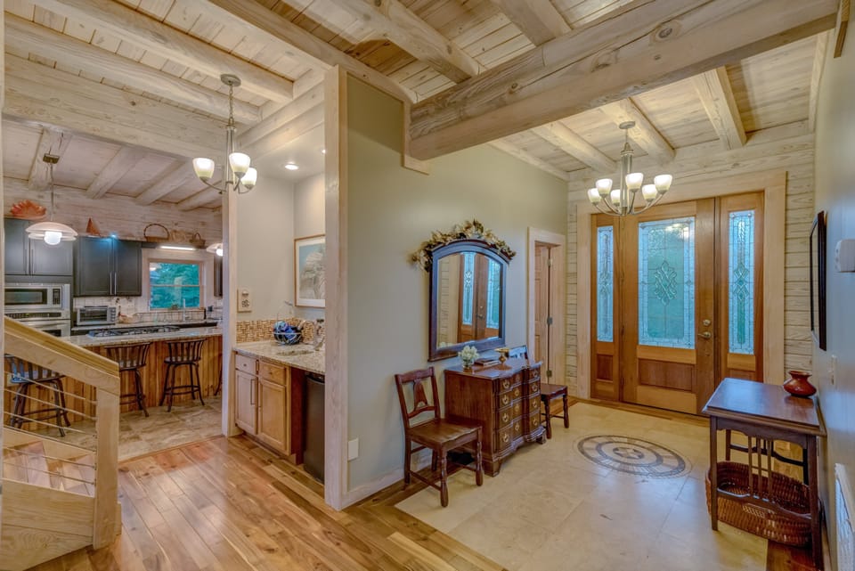 Inside entrance to house