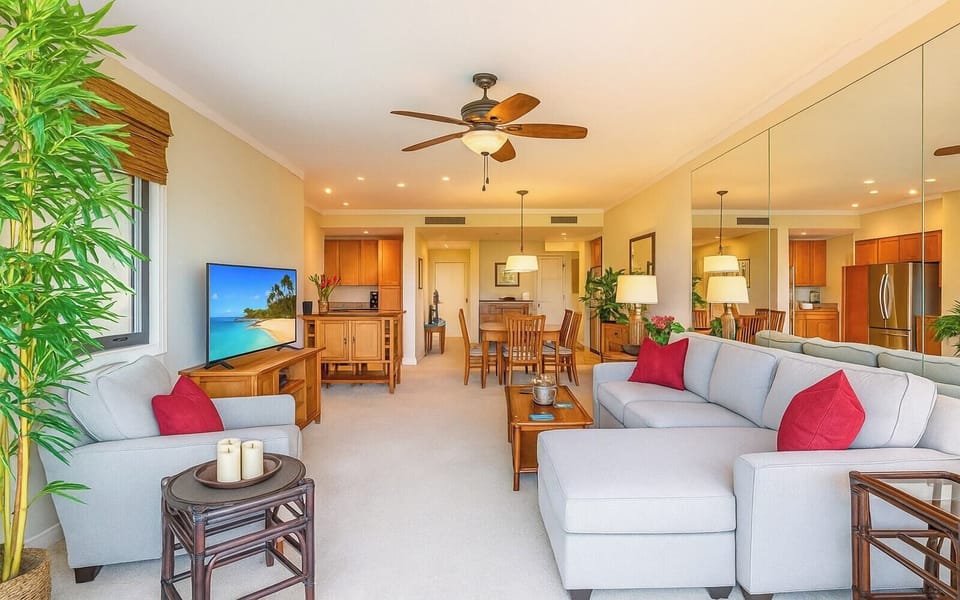 Bright, inviting living space with island vibes and modern comforts.